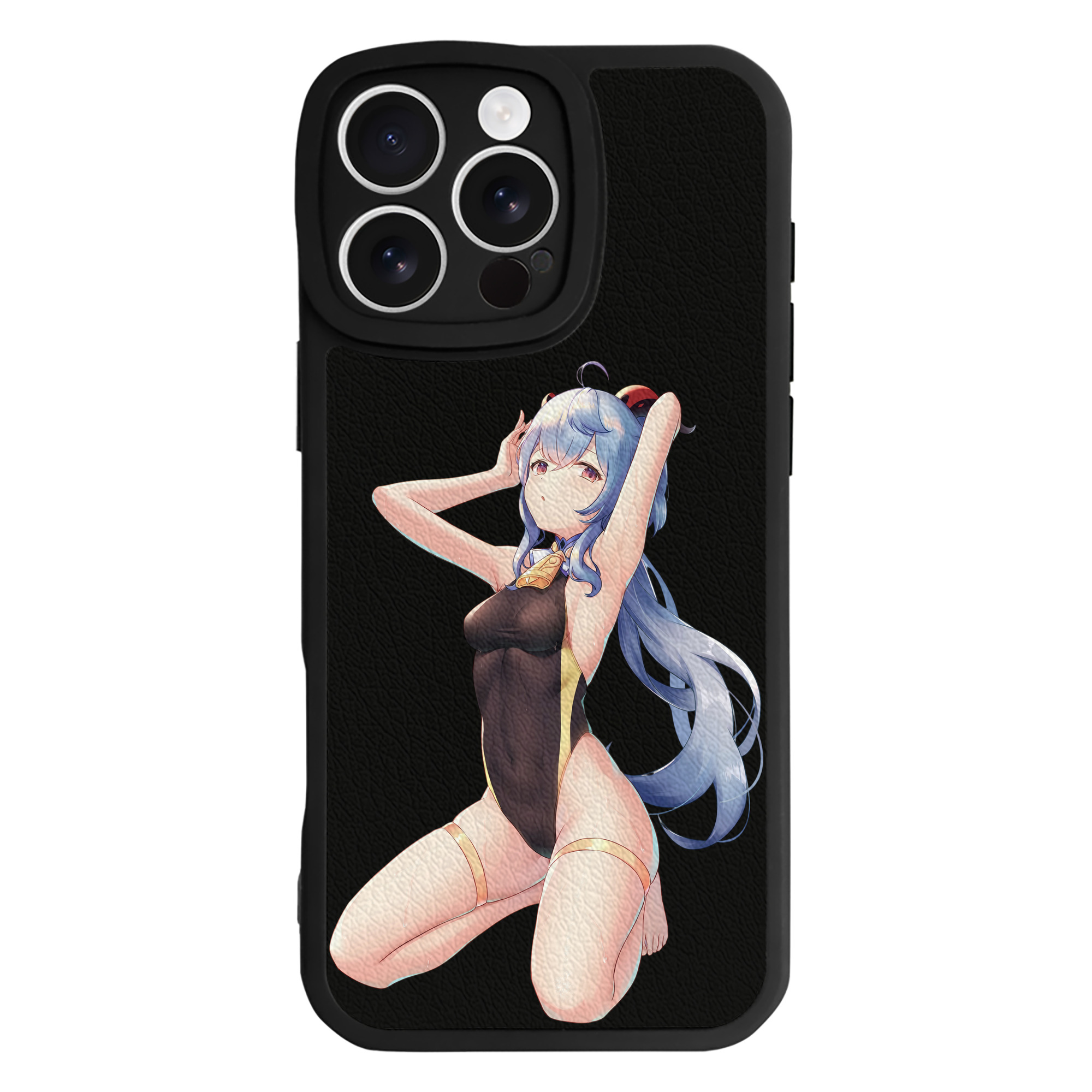 げんし神 甘雨 かんう genshin Ganyu 【iPhone 16シリーズ対応】シリコンスマホケース（レザー調） 材質：シリコン